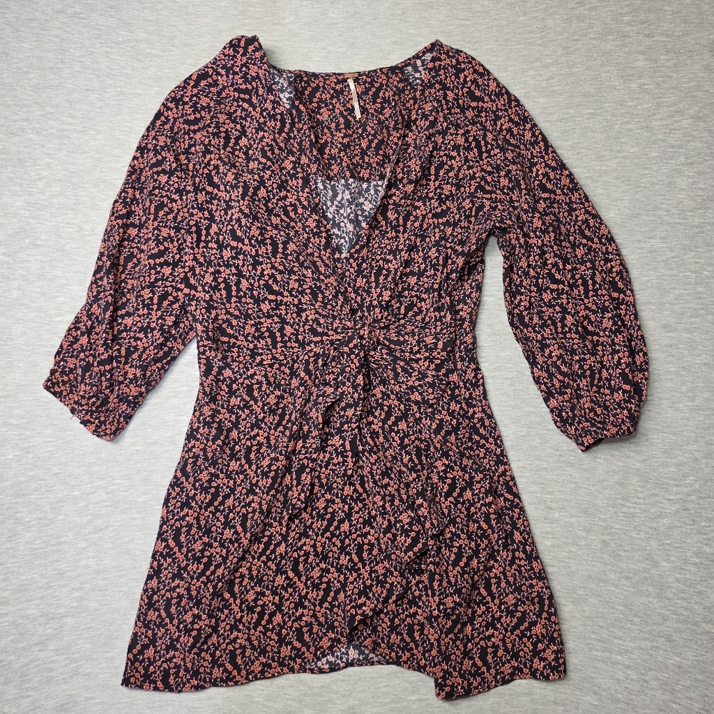 Free People Clara Dress Black And Red Mini Dress Women's Size Small - Picture 4 of 9
